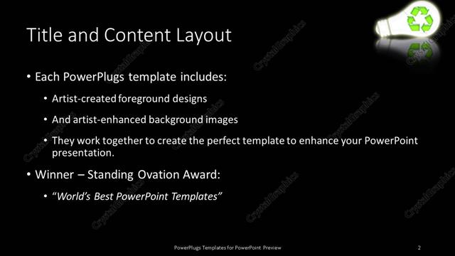 Title and Content presentation slide layout