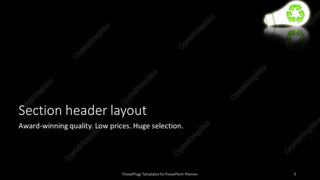 Section Header presentation slide layout