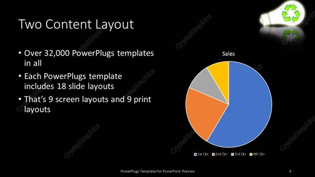 Two Content presentation slide layout