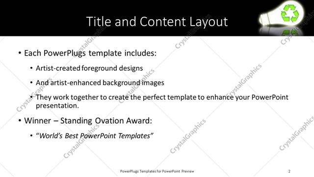 Title and Content presentation slide layout