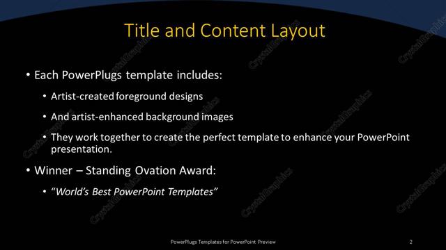 Title and Content presentation slide layout
