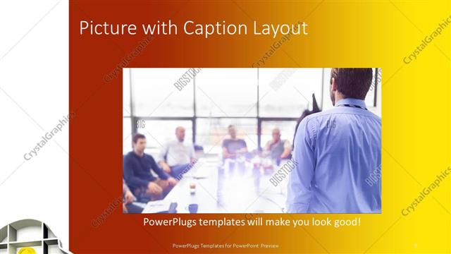 Picture with Caption presentation slide layout