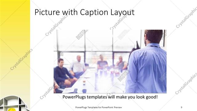 Picture with Caption presentation slide layout
