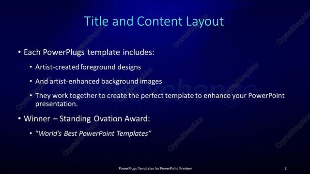Title and Content presentation slide layout