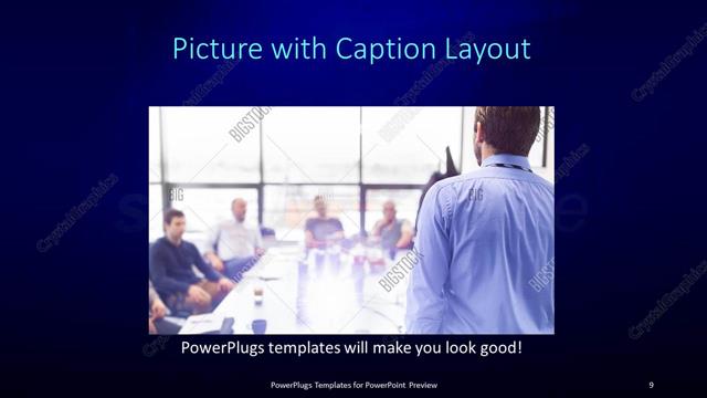 Picture with Caption presentation slide layout