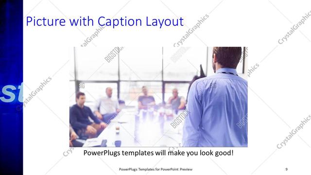 Picture with Caption presentation slide layout