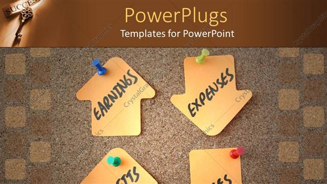  Presentation with bunch - A bunch of arrows representing various business terms with wooden background