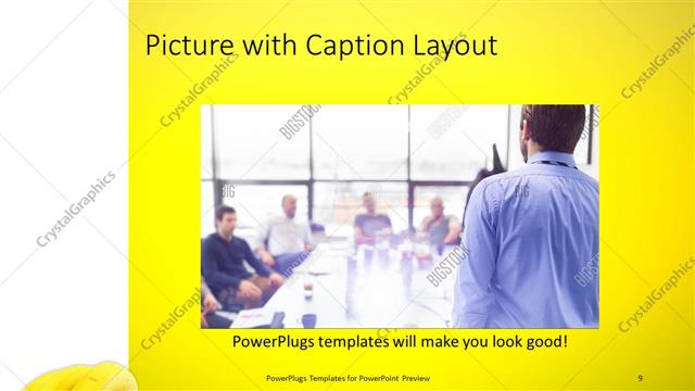 Picture with Caption presentation slide layout