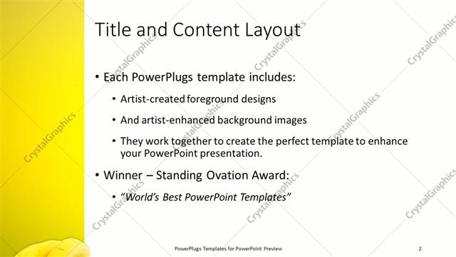 Title and Content presentation slide layout