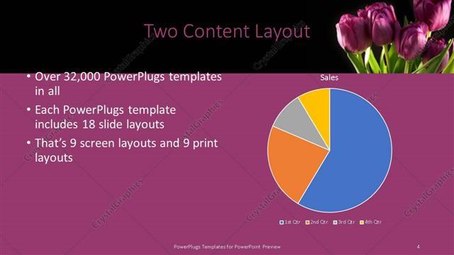 Two Content presentation slide layout