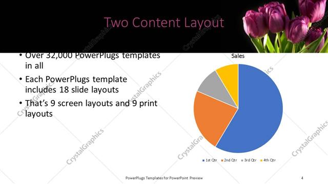 Two Content presentation slide layout