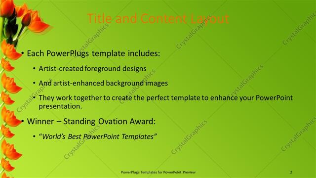 Title and Content presentation slide layout