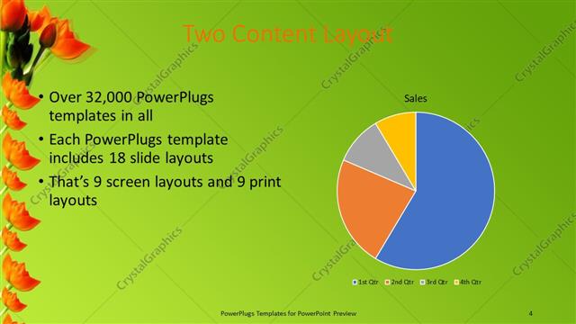 Two Content presentation slide layout