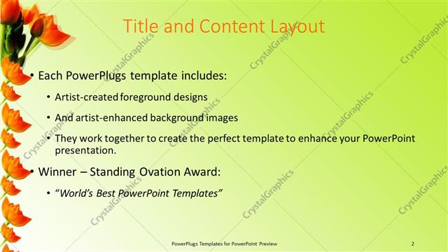 Title and Content presentation slide layout
