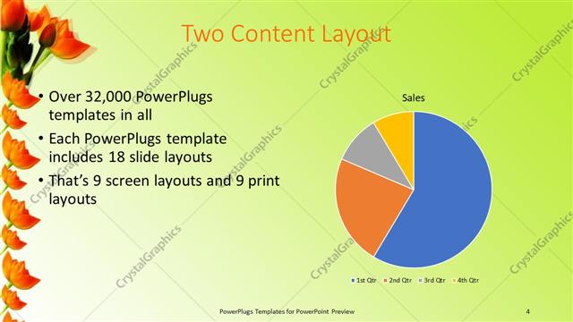 Two Content presentation slide layout