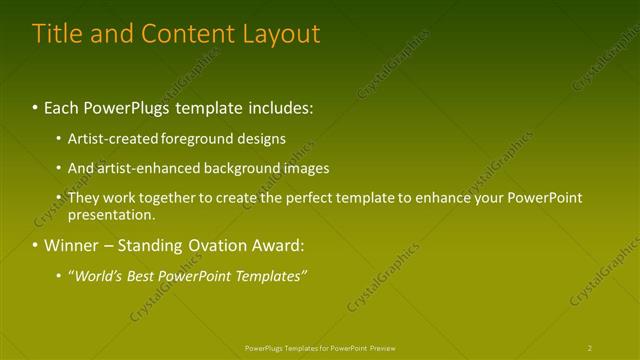 Title and Content presentation slide layout