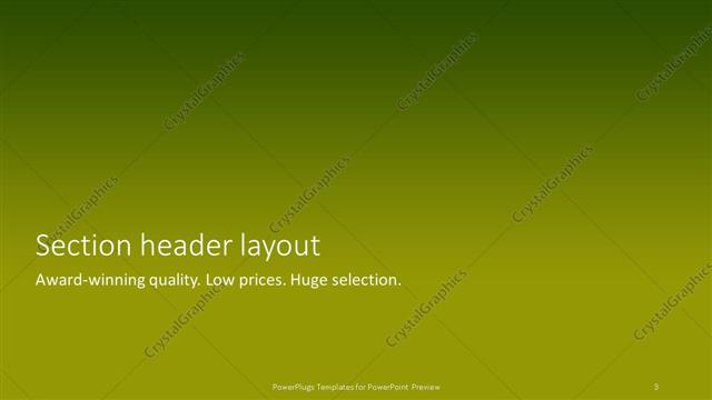 Section Header presentation slide layout