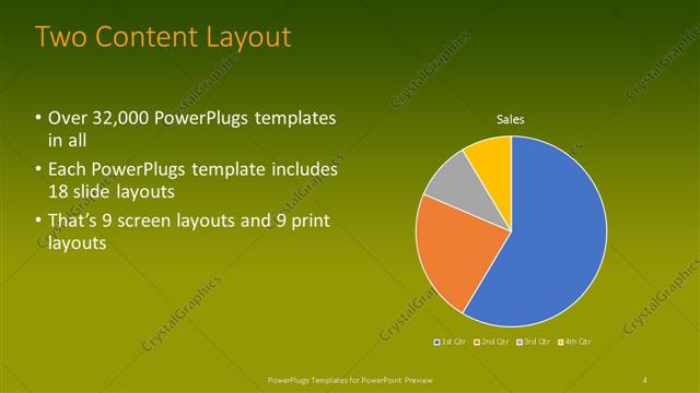 Two Content presentation slide layout
