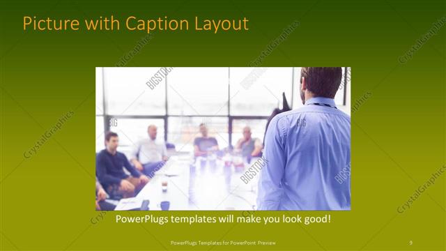 Picture with Caption presentation slide layout
