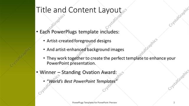 Title and Content presentation slide layout
