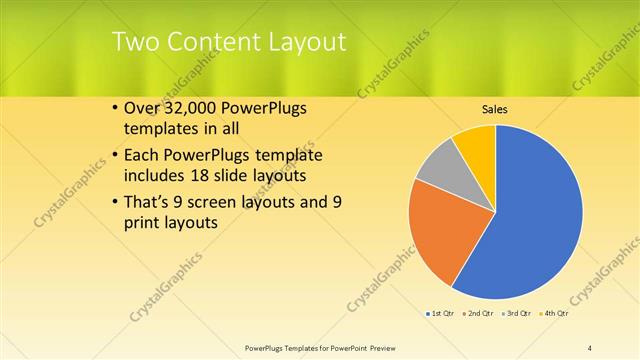 Two Content presentation slide layout