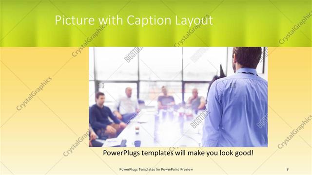 Picture with Caption presentation slide layout