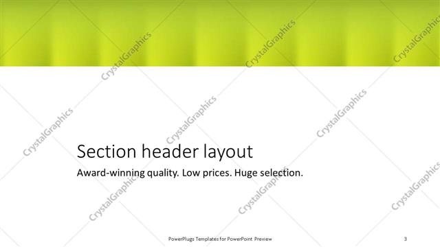 Section Header presentation slide layout