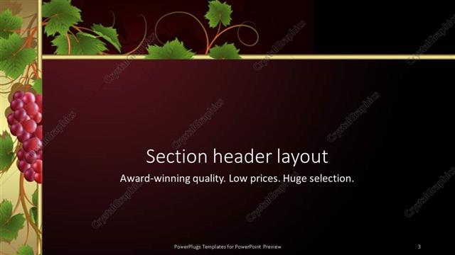 Section Header presentation slide layout