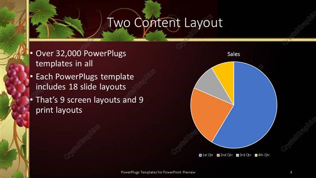 Two Content presentation slide layout