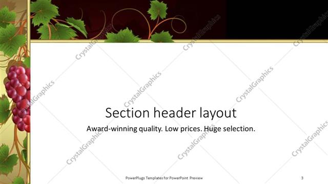 Section Header presentation slide layout