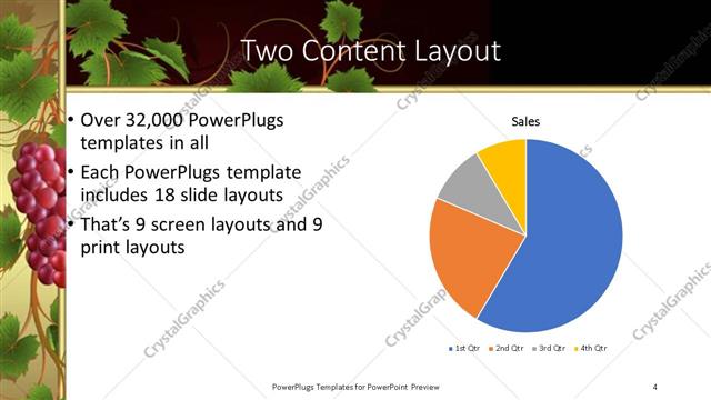 Two Content presentation slide layout