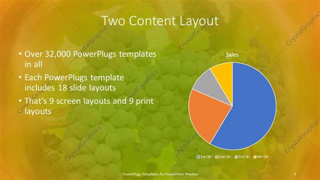Two Content presentation slide layout