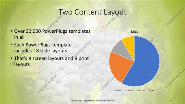 Two Content presentation slide layout