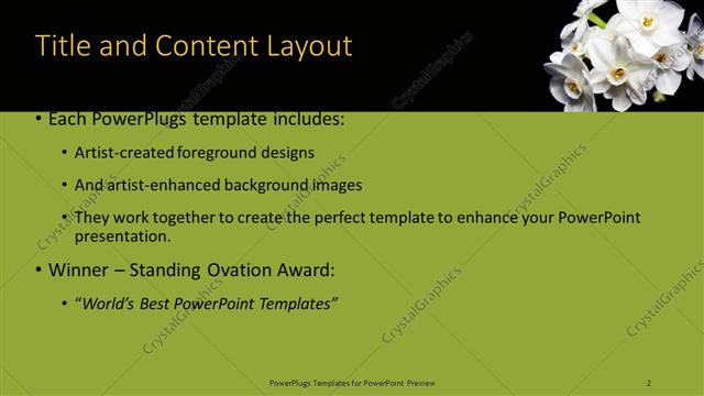 Title and Content presentation slide layout