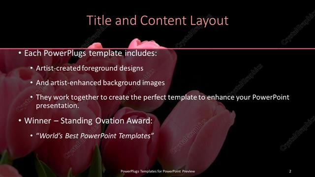 Title and Content presentation slide layout