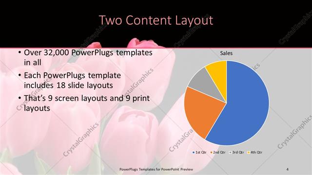 Two Content presentation slide layout