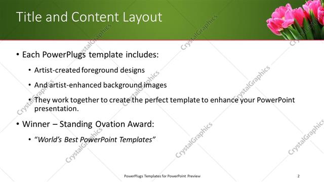 Title and Content presentation slide layout