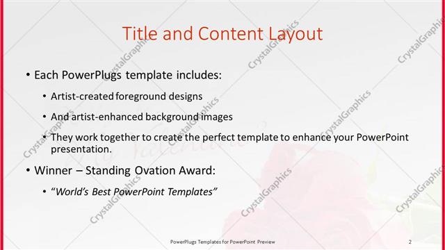 Title and Content presentation slide layout