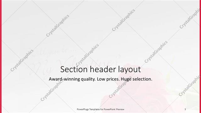 Section Header presentation slide layout