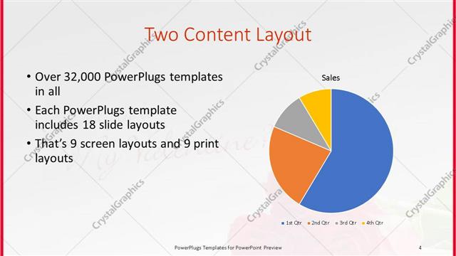 Two Content presentation slide layout