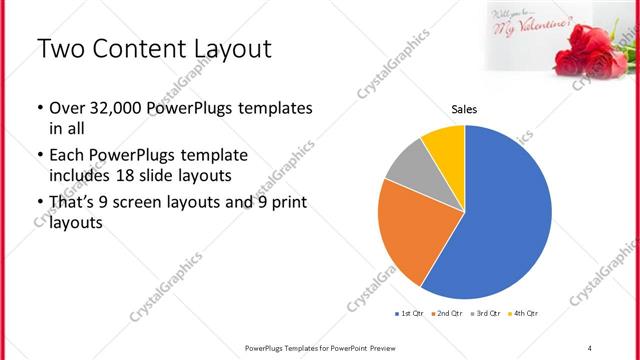 Two Content presentation slide layout