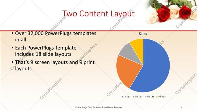 Two Content presentation slide layout