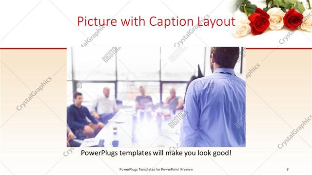 Picture with Caption presentation slide layout