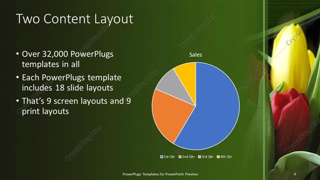 Two Content presentation slide layout