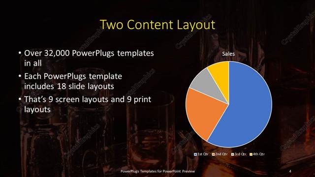 Two Content presentation slide layout