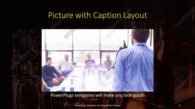 Picture with Caption presentation slide layout