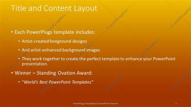 Title and Content presentation slide layout