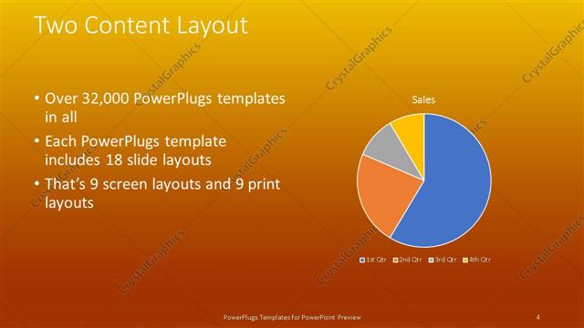 Two Content presentation slide layout