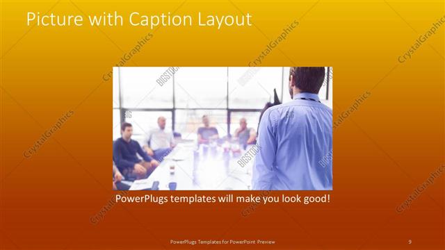 Picture with Caption presentation slide layout