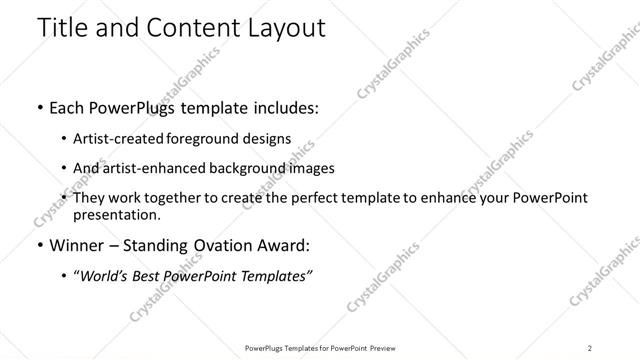 Title and Content presentation slide layout